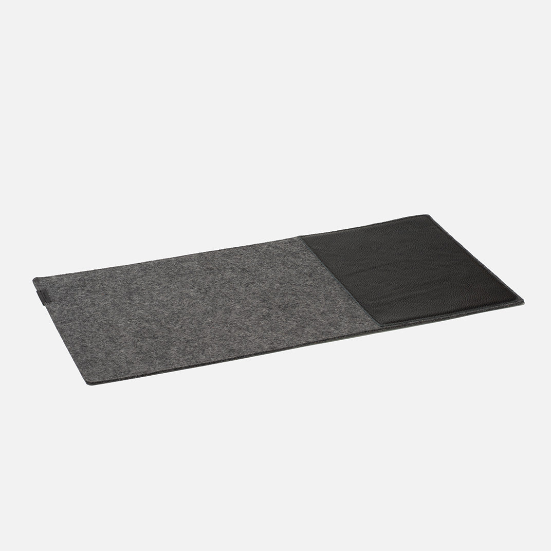 Leather & Wool Felt Desk Pad
