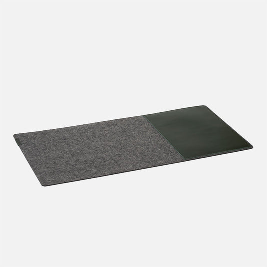 Full-Grain Leather & Wool Felt Desk Pad